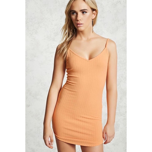 Orange tank dress - small